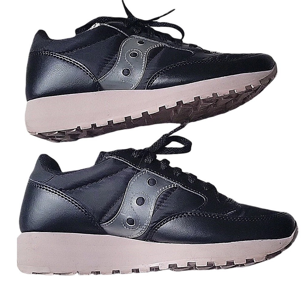 Saucony‎ Jazz Triple Sneakers S70530-2 Black Purple Unisex Womens 7.5 Retro